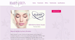 Desktop Screenshot of beautysecretsrugby.co.uk